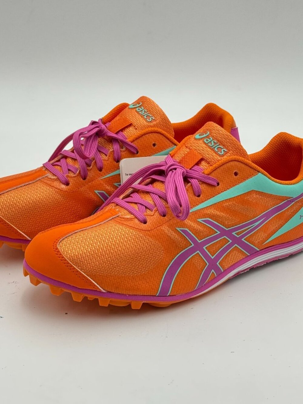 NWT Asics Hyper LD 5 Track Shoes Womens 9 Spikes Orange Pink Hyper Long Distance